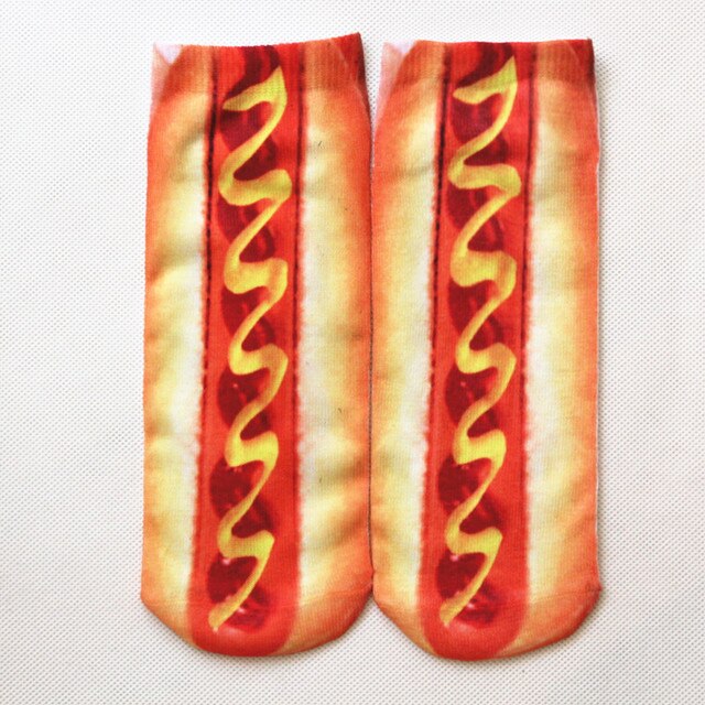 Hot Dog Design Socken 1 Paar