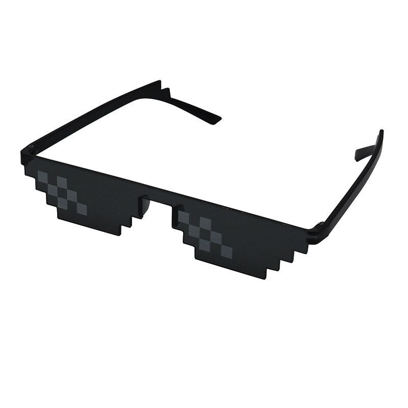 Sonnenbrille Pixel Mosaik Brille Thug Life für Männer / Frauen - Schwarz