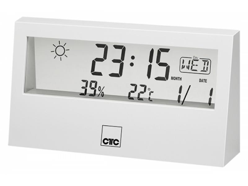 CTC Wetterstation mit Uhr WSU 7022 Weiß