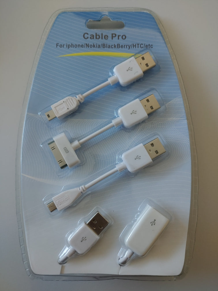 Kabel Pro Set 3 in 1 MiniUSB/iPhone 3/3GS/4/4s/MicroUSB | #Elektroniktrade.ch#