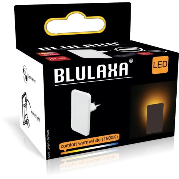 Blulaxa 0,3-W-LED-Orientierungslicht-/Nachtlicht MOON, Dämmerungssensor, Netzbetrieb, 1900 K
