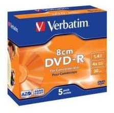 Verbatim DVD-R Rohlinge 8cm 4x Speed 1,46GB, 5er Pack Jewel Case(RP) | #Elektroniktrade.ch#