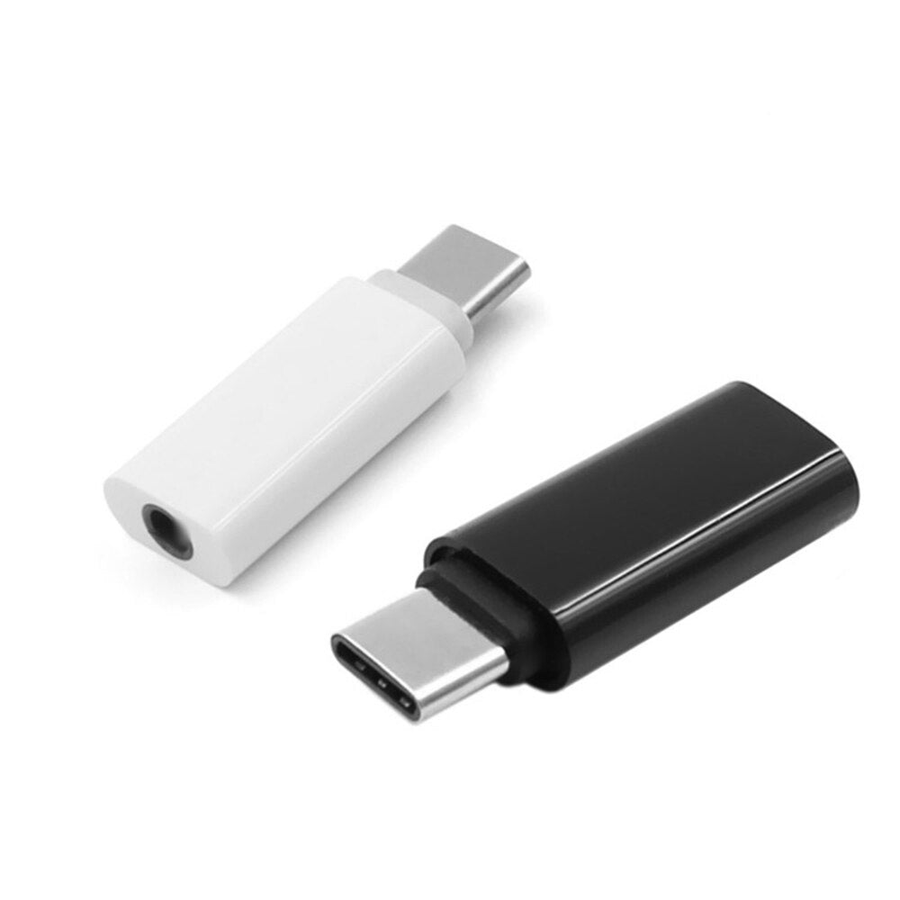USB-C auf 3,5mm Klinke Audio Adapter für Smartphones in Weiss