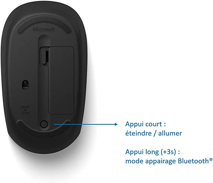 Microsoft Bluetooth Maus Schwarz ideal für Win 10/11