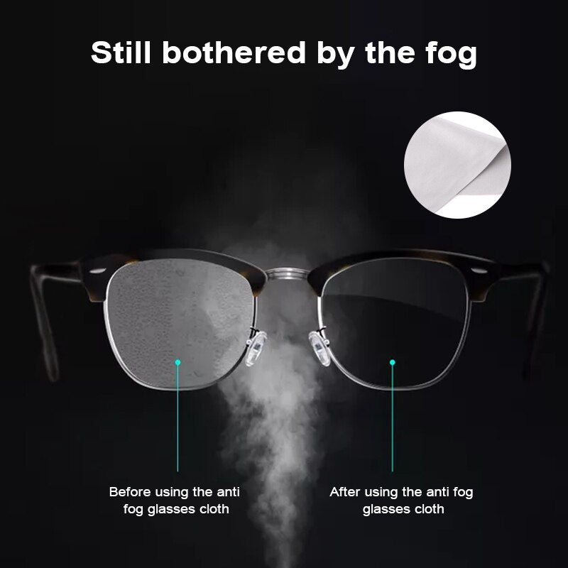 Anti-Fog Microfaser-Brillentuch gegen das Beschlagen der Brillengläser