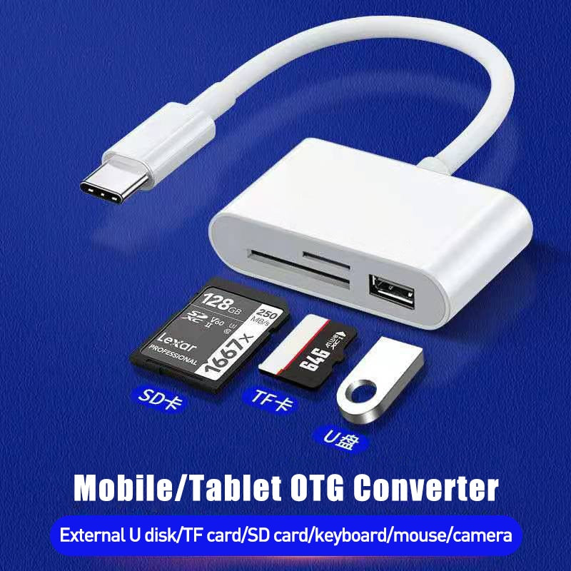 Type C Micro USB OTG Card Reader 3in1 SD/MicroSD/USB
