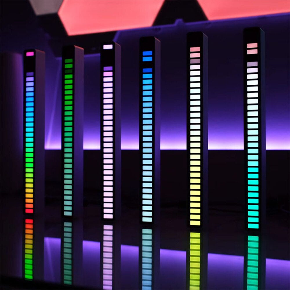 RGB LED Streifen Panel - Leuchtet nach Musik/Gespräch mit Akku