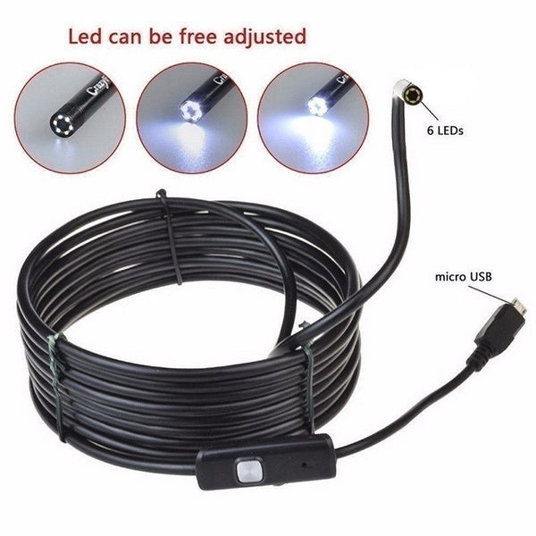 3 In1 mit 6 LED Kabel Wasserdichte Inspektionskamera/Endoskop