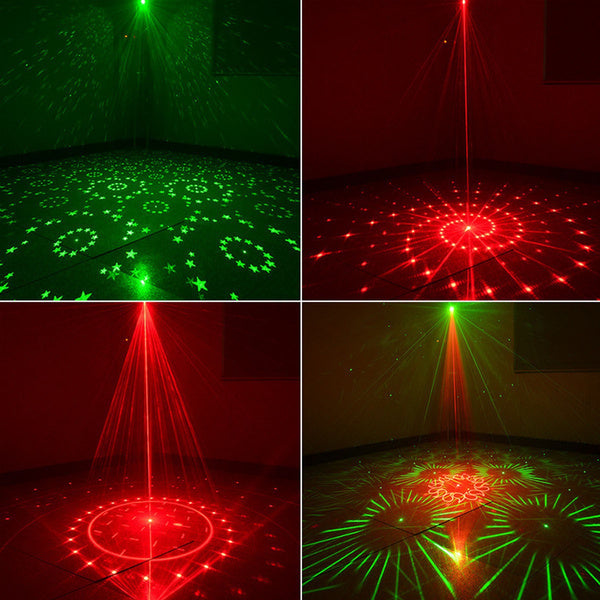 Kaufe RGB Mini DJ Disco Laser Licht Projektor USB Aufladbare LED