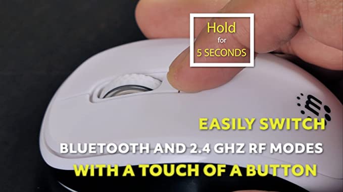 MANHATTAN Dual-Mode Maus Bluetooth und 2,4GHz USB weiß