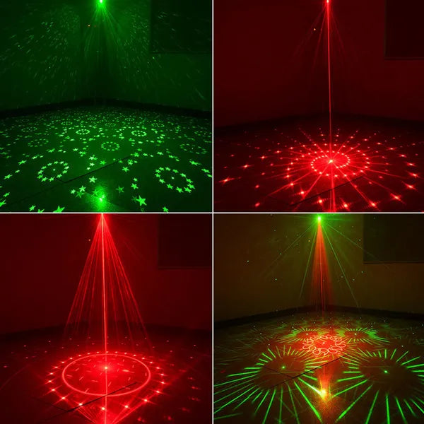2 In 1 Laser + Aurora Licht 60 Muster 5D Laser Bühnenlicht