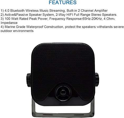Wasserdichte 100Watt Lautsprecher mit Bluetooth Empfänger