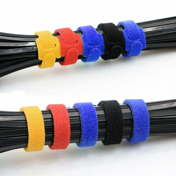 Wiederverwendbare Kabelbinder zur Befestigung 10er Pack in Rot