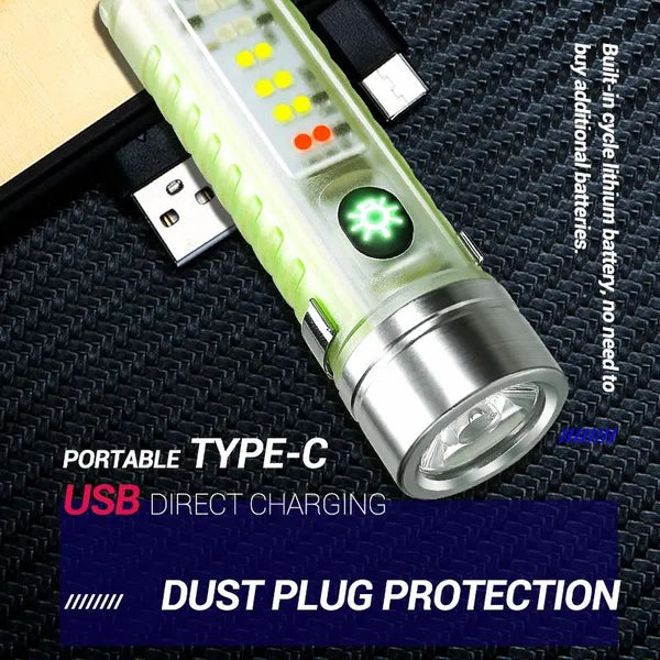 Multifunktionale Taschenlampe mit USB-C