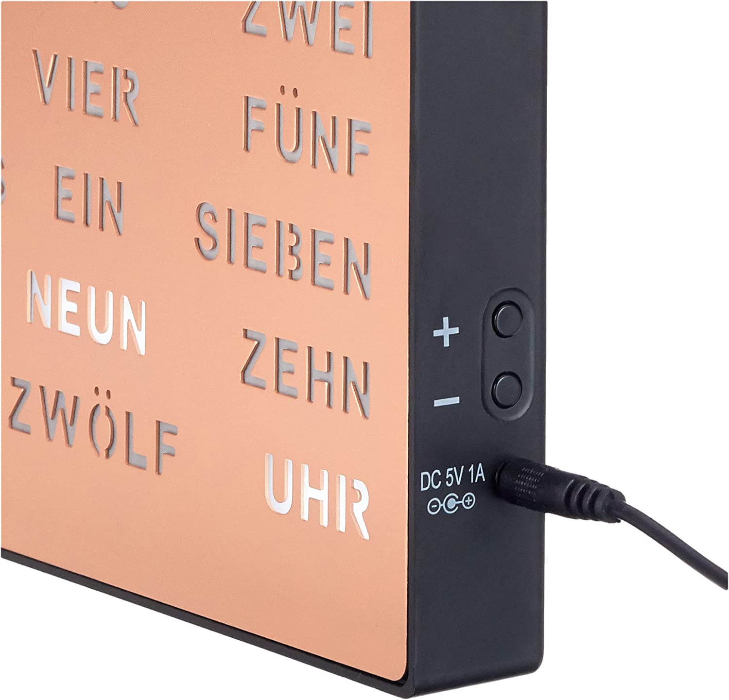 Bada Bing Edle LED Wortuhr in Deutsch