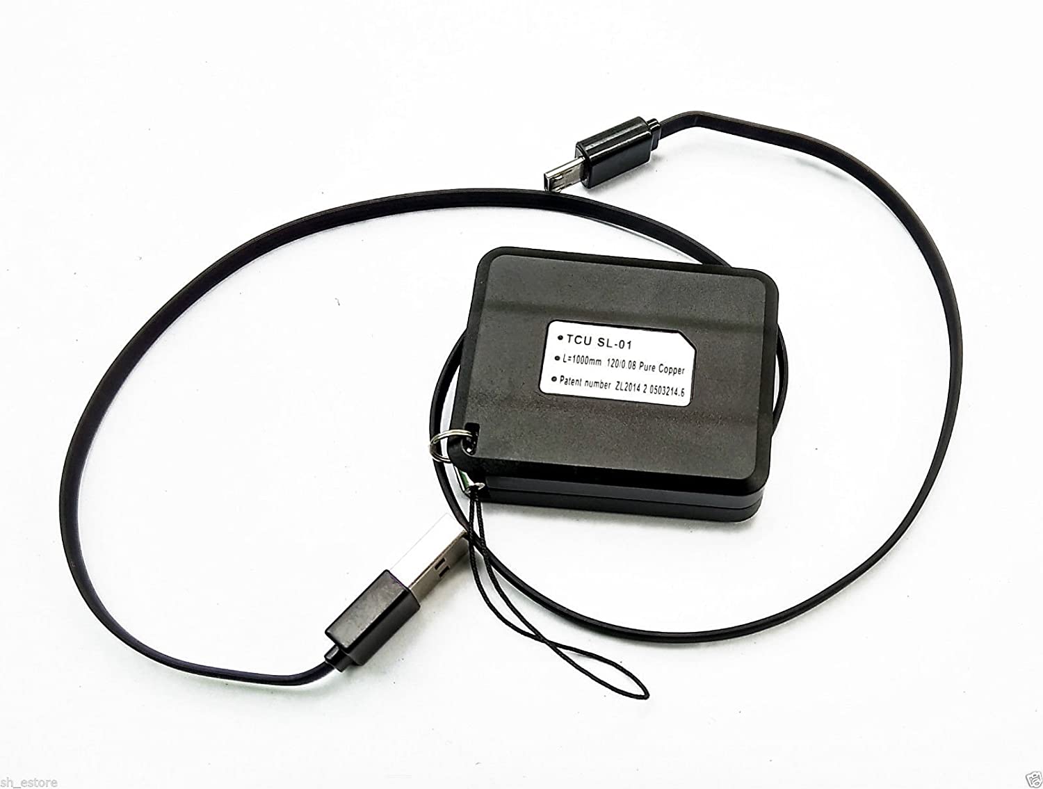 Premium Micro USB-Ladedatenkabel ausziehbar Schwarz | #Elektroniktrade.ch#