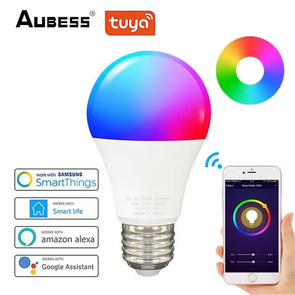 Smart WiFi E27 RGBCW LED Glühbirne -Tuya-Elesion-Smart Life- Alexa Kompatibel