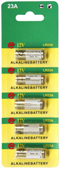 Batterie A23, 12V, 28x10mm, Alkaline, 1er-Blister