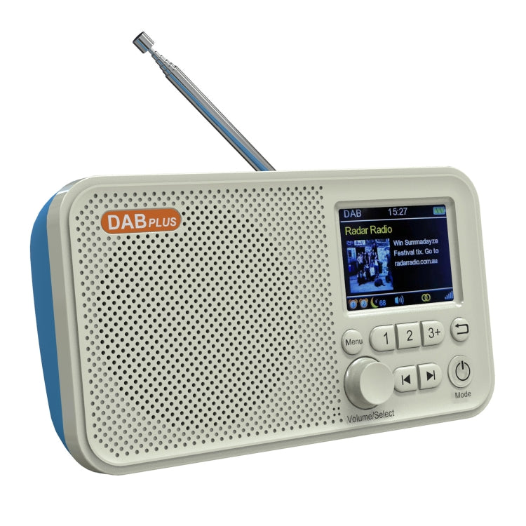 2,4 Zoll tragbares Farb-LCD-FM / DAB-Digitalradio,2 Weckzeiten,Bluetooth, MicroSD