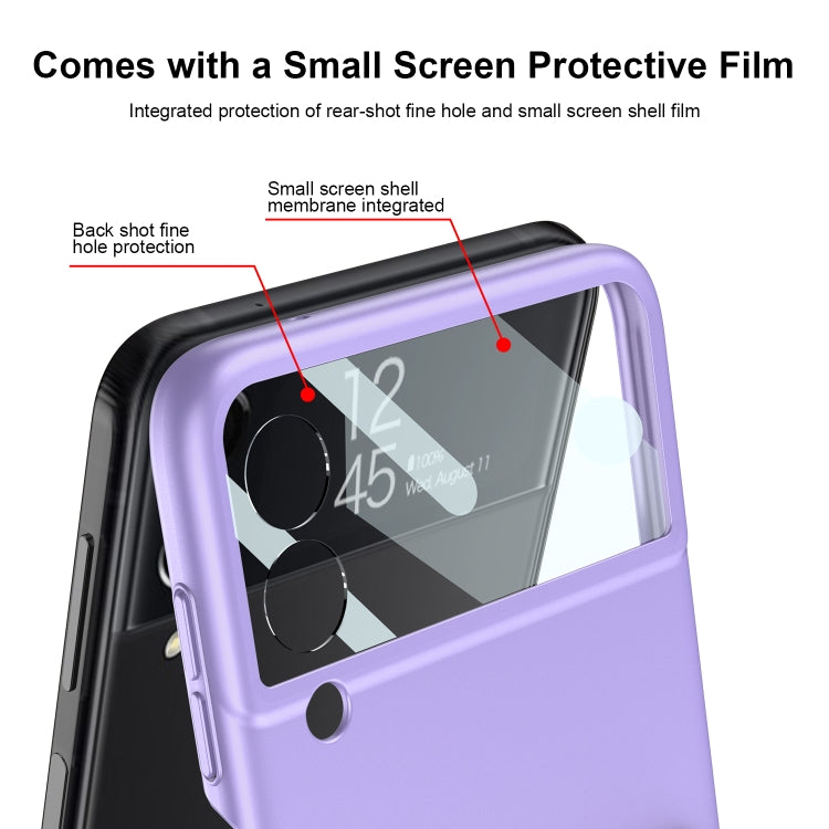 Für Samsung Galaxy Z Flip4 GKK Ultradünne Full Coverage Phone Flip Case mit Armband (Grün)