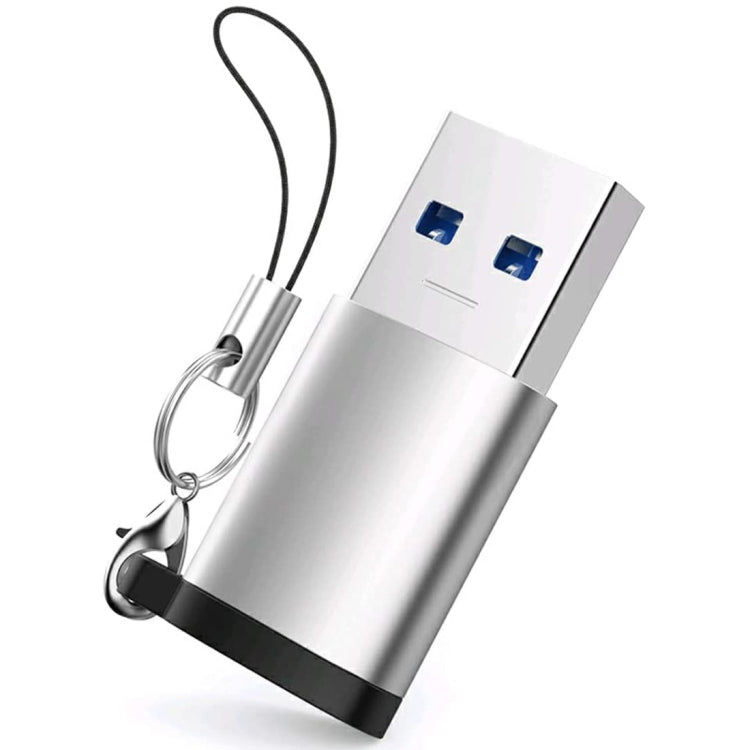 USB 3.0 zu Typ C / USB-C Adapter (Silber) | #Elektroniktrade.ch#