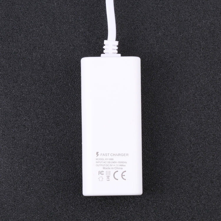 20W 2 x USB-C / Typ-C PD + 2 x USB-Schnellladegerät Ultra-Hochgeschwindigkeits-Buchse, EU-Stecker (weiß)