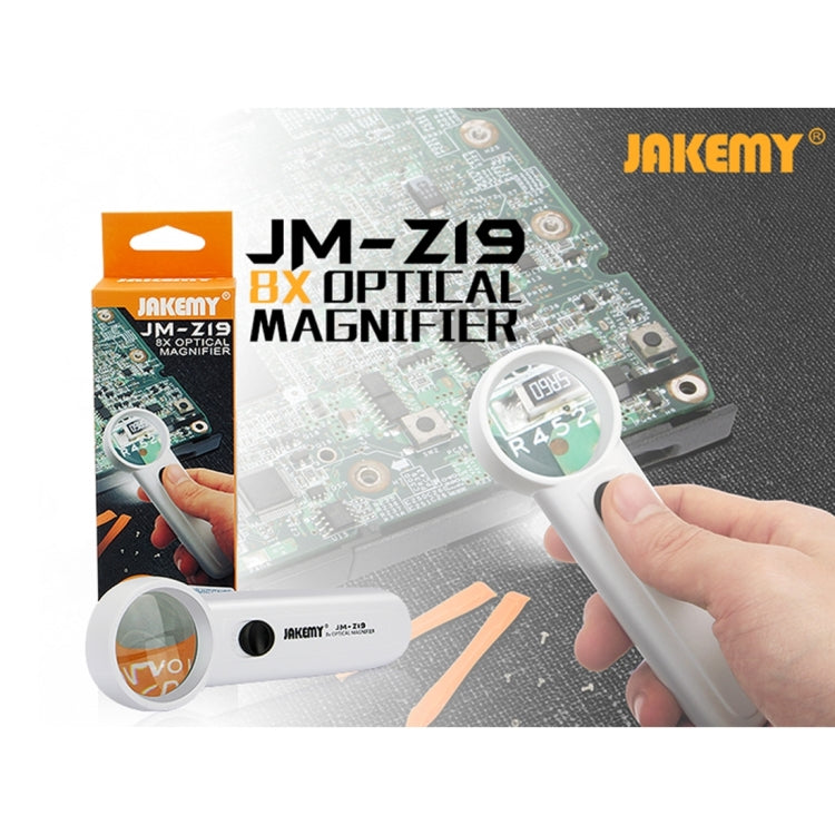 JAKEMY JM-Z19 Tragbare optische 8-fache Lupe mit LED-Licht