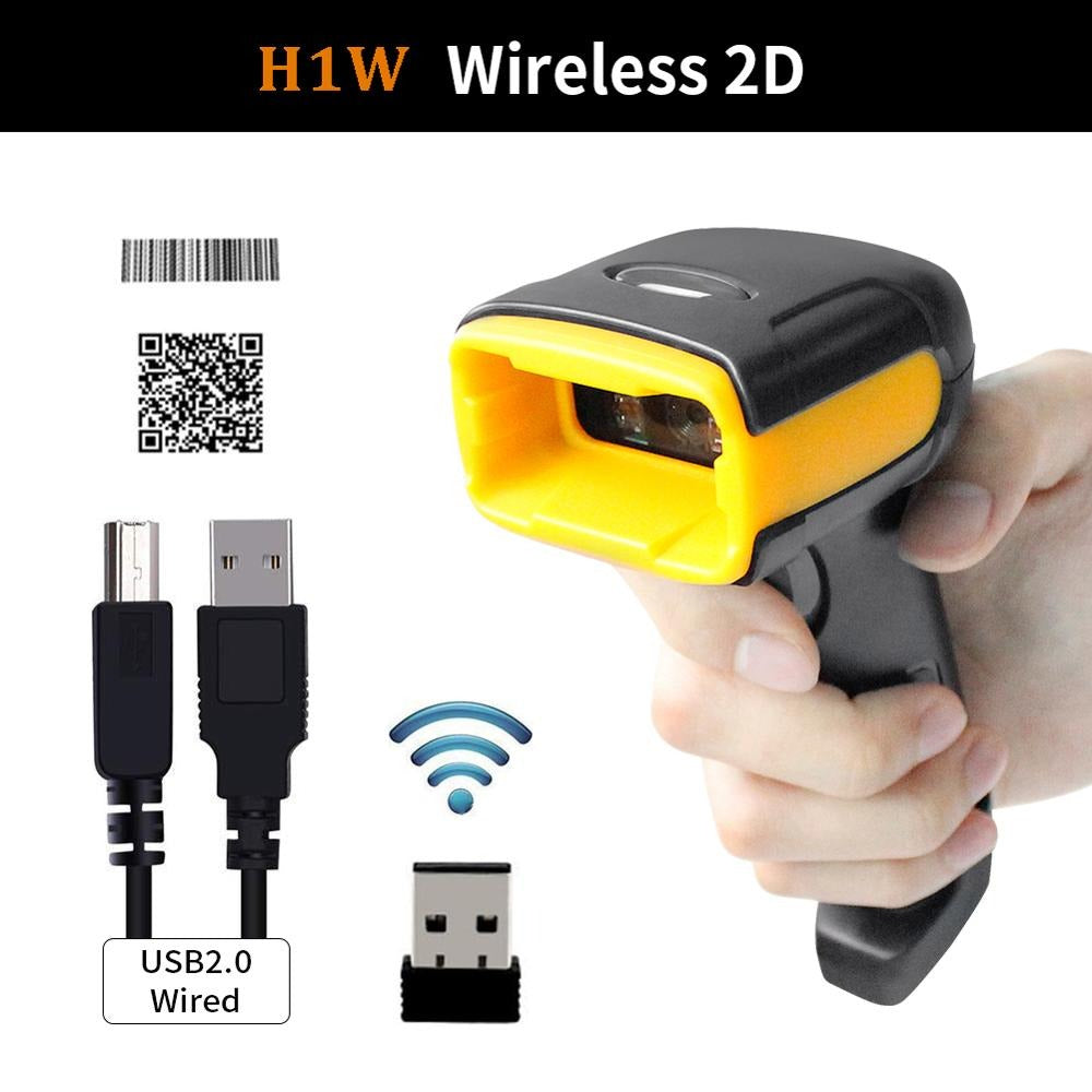 H1W Handheld 2D Wireless Barcode QR Code Scanner