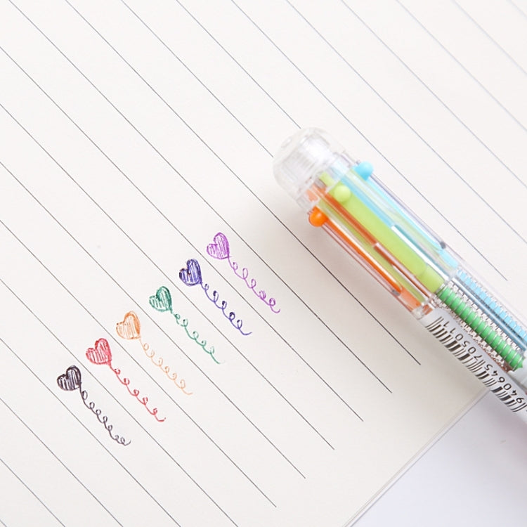 6 Farben Kugelschreiber Push-Action-Stift Schulbürobedarf, zufällige Farblieferung | #Elektroniktrade.ch#