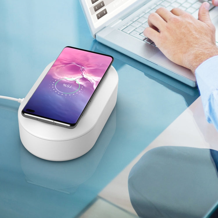 15W Wireless & Smartphone Sterilisator UV-Licht Desinfektionsreinigungsbox (weiß)