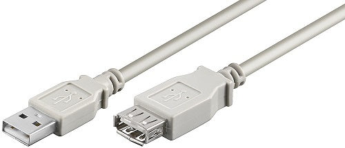 USB 2.0 Hi-Speed Verlängerungskabel A Stecker - A Buchse grau 1,80m | #Elektroniktrade.ch#