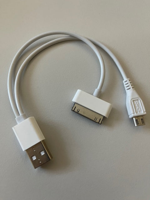 2 in 1 Ladekabel MicroUSB/iPhone 3/3GS Kabel ca. 10 cm | #Elektroniktrade.ch#