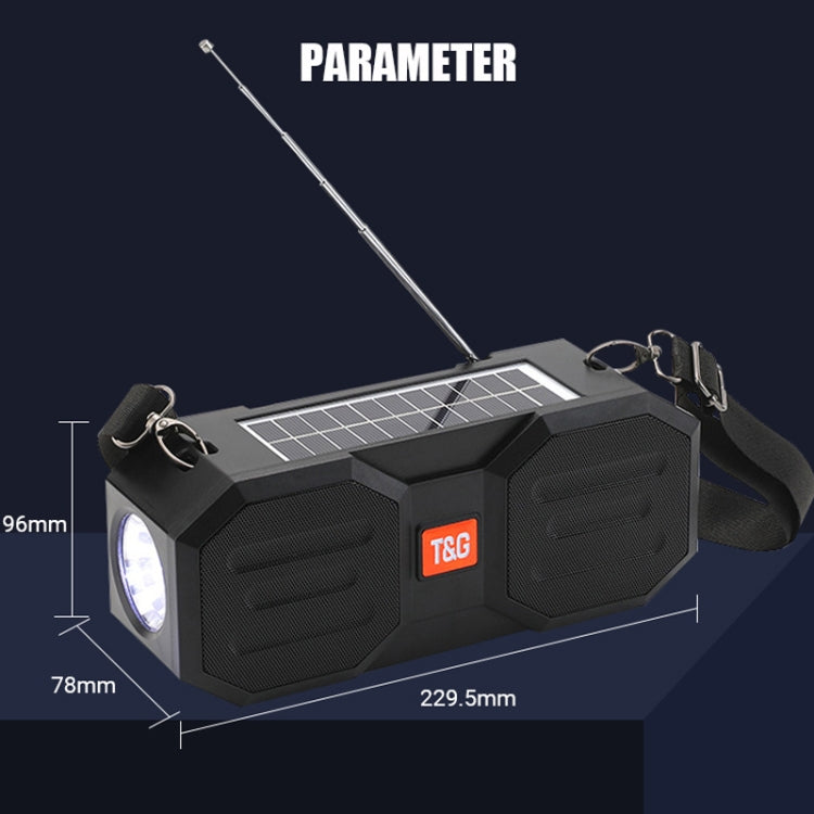 Outdoor Solar Bluetooth Lautsprecher mit FM / Taschenlampe / TF-Kartensteckplatz (Schwarz Blau)