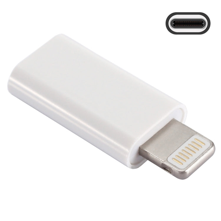 Mini ABS USB-C / Type-C 3.1 auf 8 Pin Port Connector Adapter (Weiß)