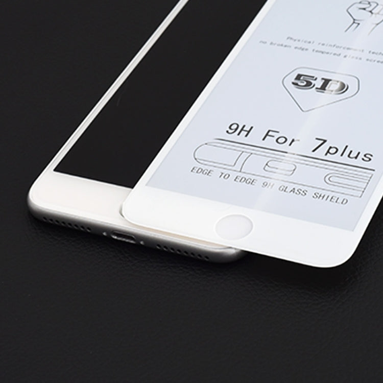 iPhone 8/7 9H 5D Weiß Vollkleber Vollbild-Hartglasfolie | #Elektroniktrade.ch#