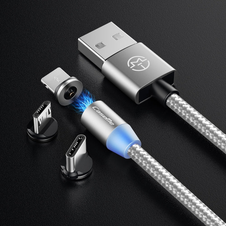 3 in 1 Magnet-Ladekabel Typ C / 8 Pin / Micro USB zu USB für Serie 1, Länge: 1 m