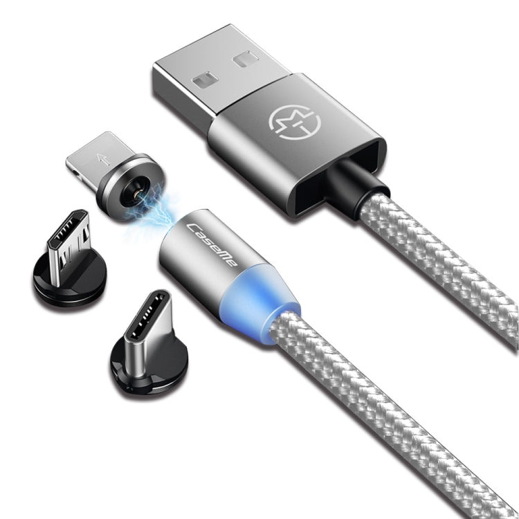 3 in 1 Magnet-Ladekabel Typ C / 8 Pin / Micro USB zu USB für Serie 1, Länge: 1 m