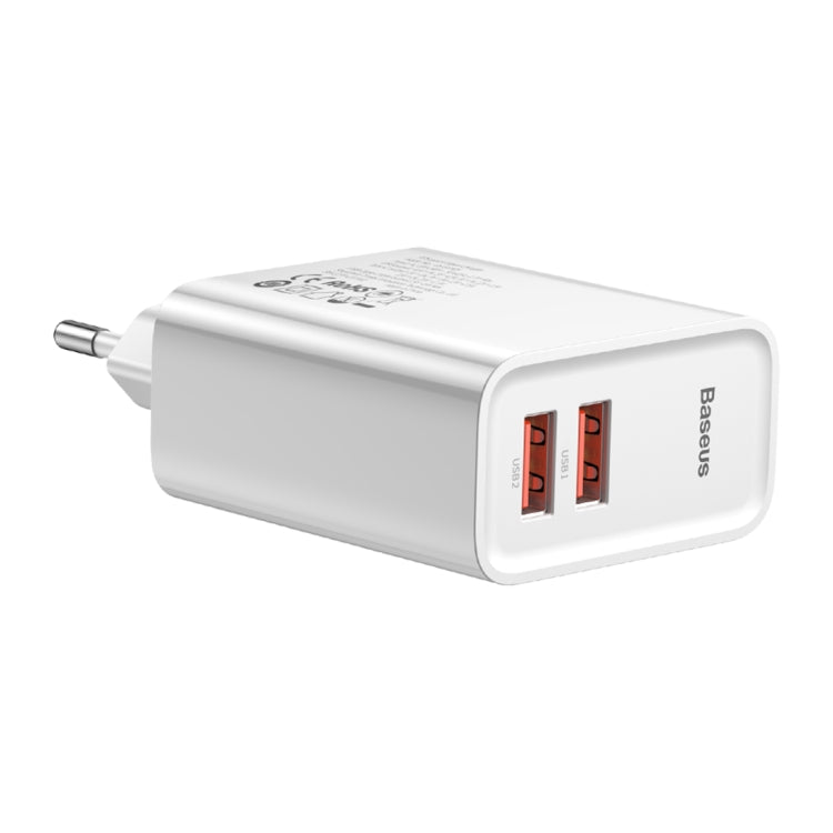 CW-YMS / FS 30W Dual-USB-Schnellladegerät der Baseus Speedy-Serie, EU-Stecker (weiß) | #Elektroniktrade.ch#