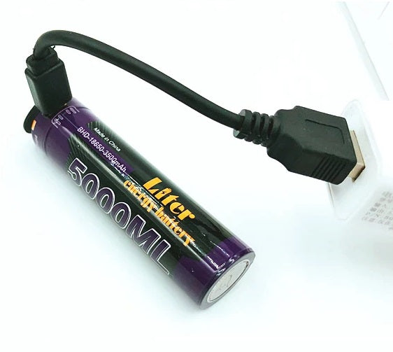 18650 3500mAh 3,7 V Li-Ion Batterie Akku mit USB