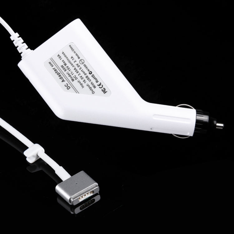 60 W 16,5 V 3,65 A MagSafe 2-Autoladegerät mit 1 USB-Anschluss für Apple Macbooks | #Elektroniktrade.ch#