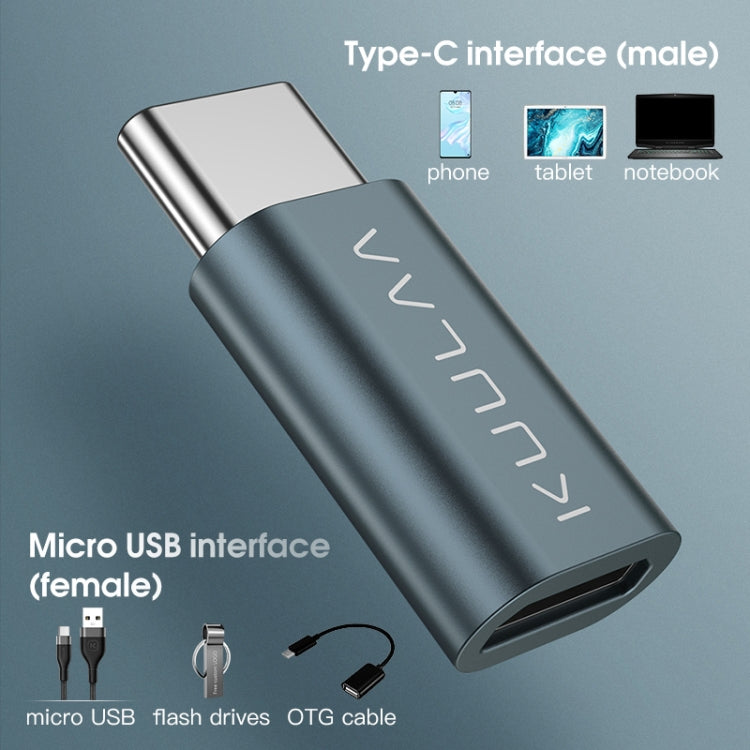 KUULAA Micro USB zu Typ C / USB-C Adapter (Marineblau) | #Elektroniktrade.ch#