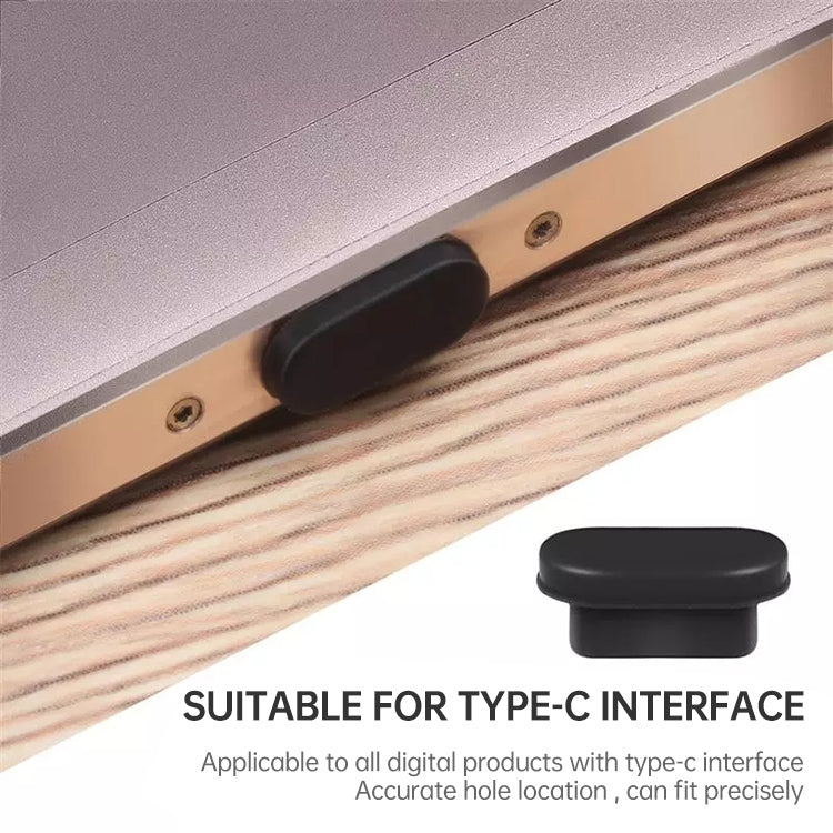 Silikon-Staubschutzstecker für USB-C / Typ-C-Anschluss (schwarz) | #Elektroniktrade.ch#