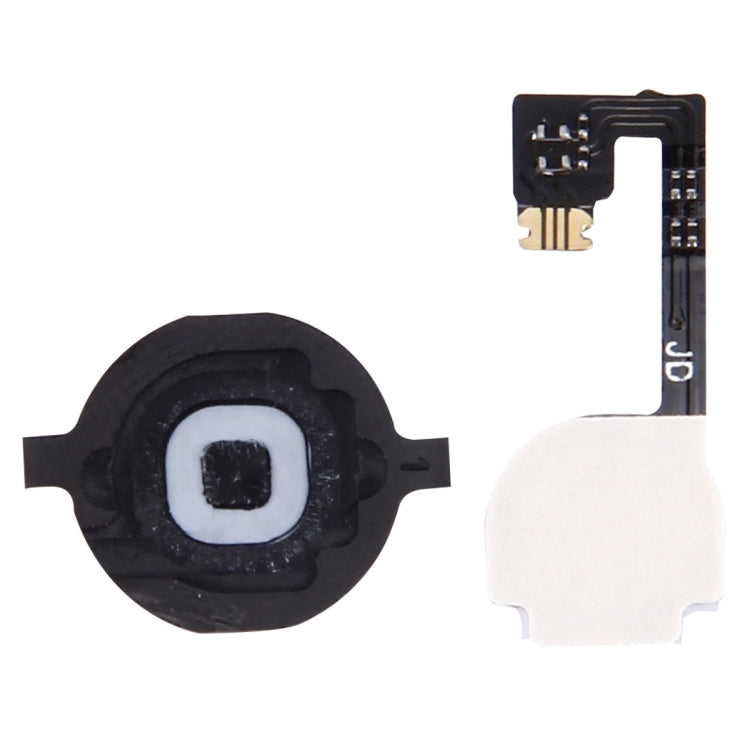 2-in-1-Home-Taste mit PCB-Membran-Flexkabel für iPhone 4 (schwarz)