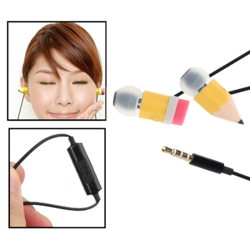 Magic Pencil Stereo-In-Ear-Kopfhörer mit Mikrofon und Control Talk, geeignet für iPhone 5 & 5S & 5C, iPhone 4 & 4S, iPhone 3G & 3GS, iPad, iPod, Mac usw. (gelb) | #Elektroniktrade.ch#