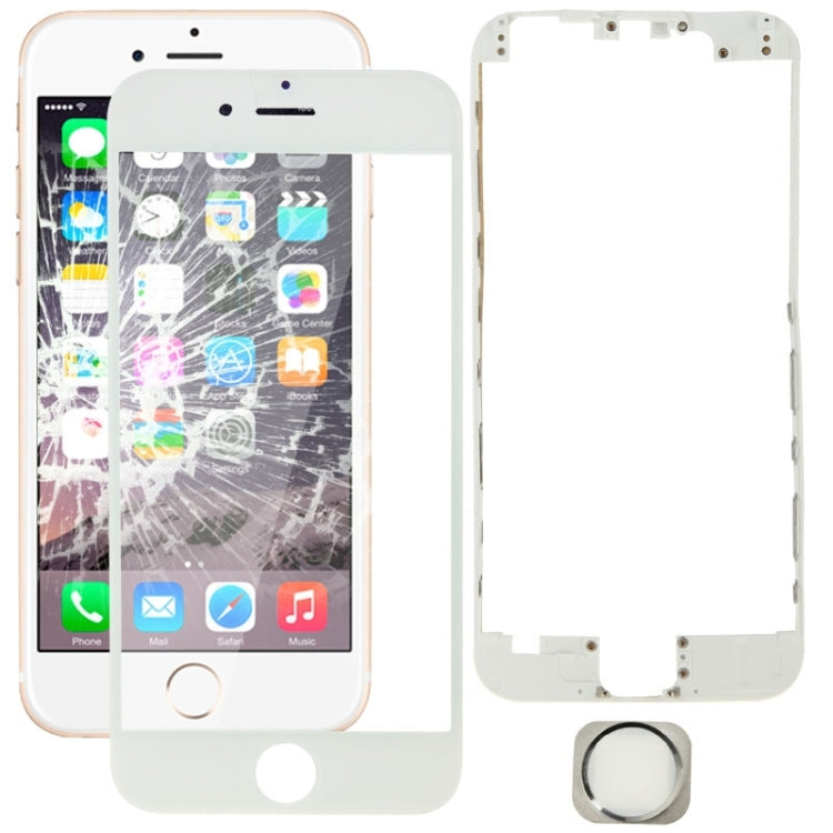 3 in 1 für iPhone 6 (Home-Taste + LCD-Rahmen + äußere Glaslinse des Frontbildschirms), unterstützt keine Fingerabdruckerkennung (weiß) | #Elektroniktrade.ch#