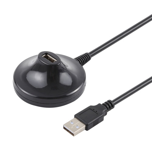 USB 2.0 AM zu AF-Verlängerungskabel mit Sockel, Länge: 1,5 m (schwarz) | #Elektroniktrade.ch#