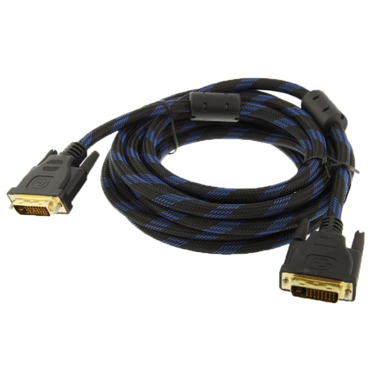 DVI-D Dual Link 24 + 1-poliges M / M-Videokabel mit Nylonnetz, Länge: 5 m | #Elektroniktrade.ch#