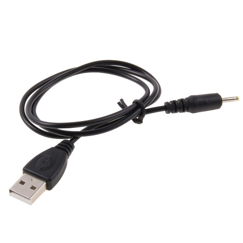 USB-auf-2,5-mm-DC-Ladekabel, Länge: 65 cm (Schwarz)