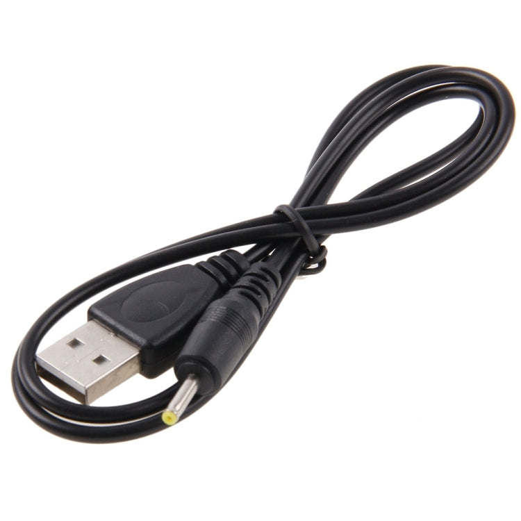 USB-auf-2,5-mm-DC-Ladekabel, Länge: 65 cm (Schwarz)