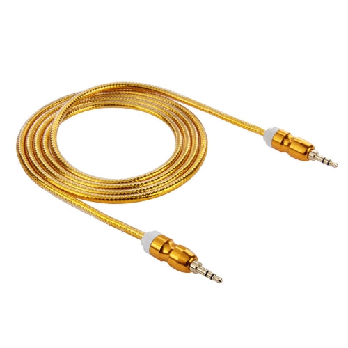 Aux-Kabel, 3,5-mm-Mini-Stecker-Stereo-Audiokabel, Länge: 1.4 M Gold | #Elektroniktrade.ch#